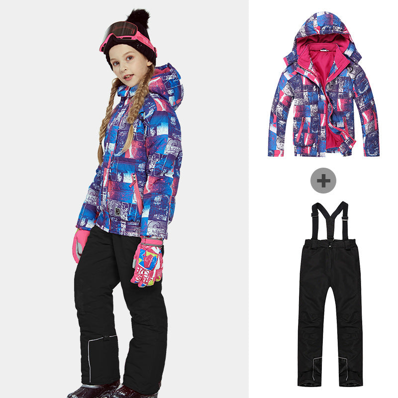 Kids' Ski Suit Set - Waterproof, Warm & Stylish Outfit for Young Ski Enthusiasts