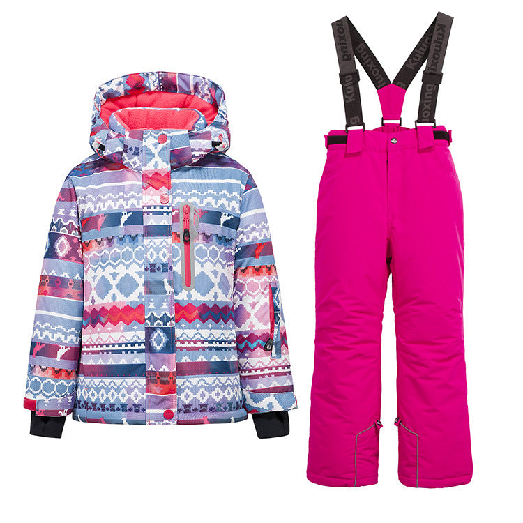 Kids' Ski Suit Set - Waterproof & Warm Winter Snow Outfit-HX54