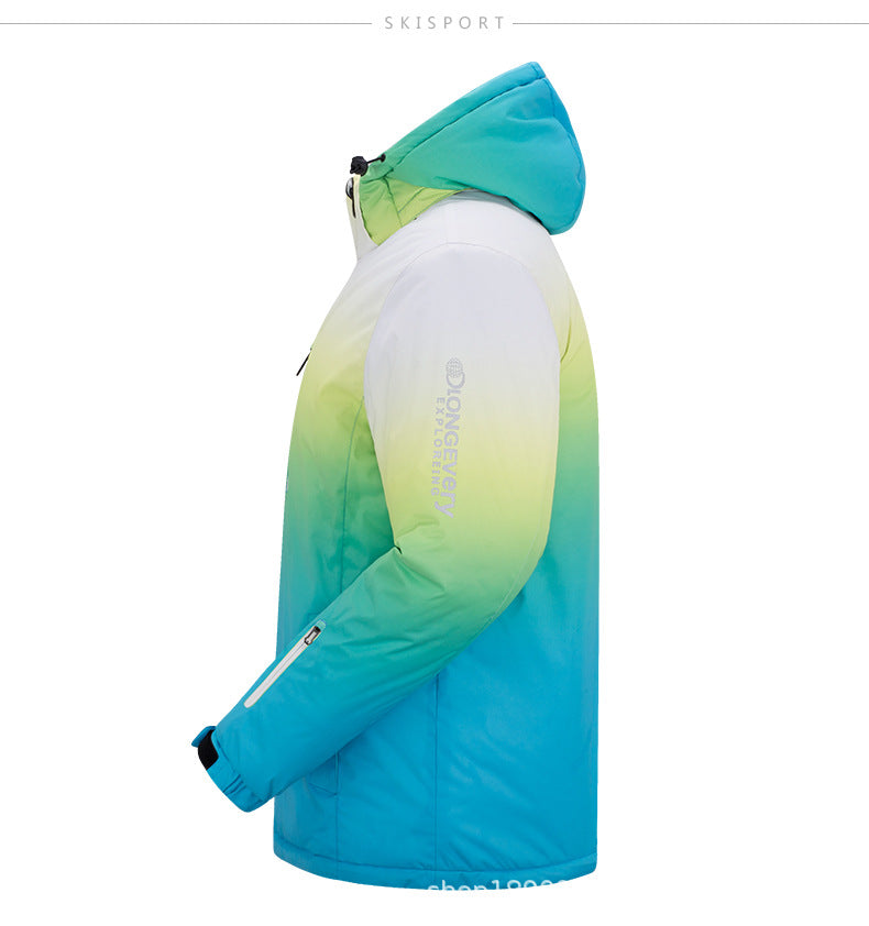 Women and Men's Ski Suit,Large Sizes Snowborad Suit-Green