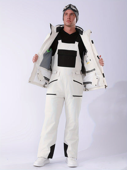 Men's Ski Jacket and Bib Pants Set ，Men's Skisuit