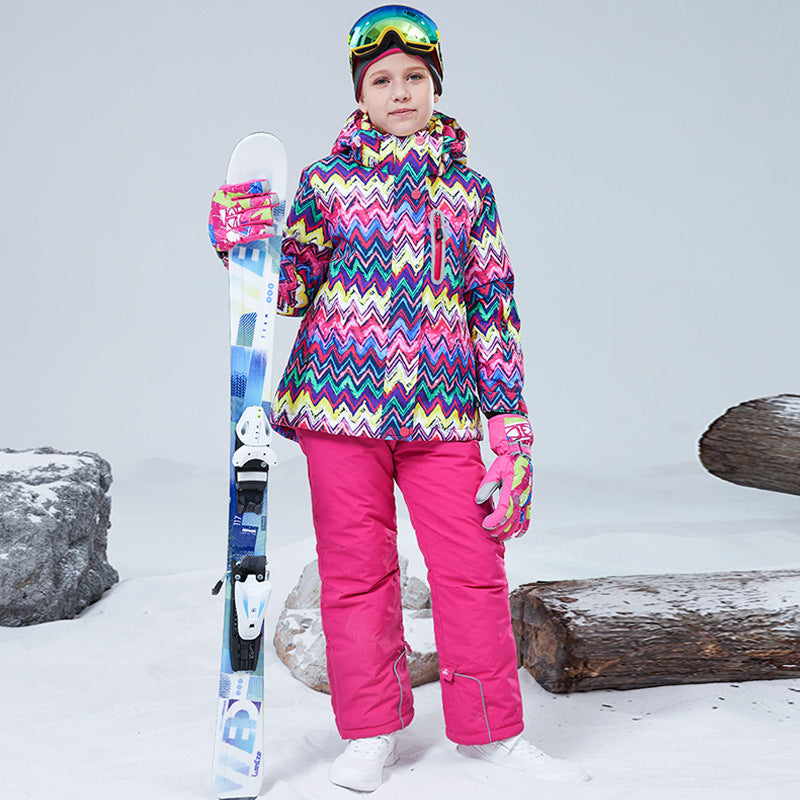 Kids' Ski Suit Set - Waterproof & Warm Winter Snow Outfit-HX51