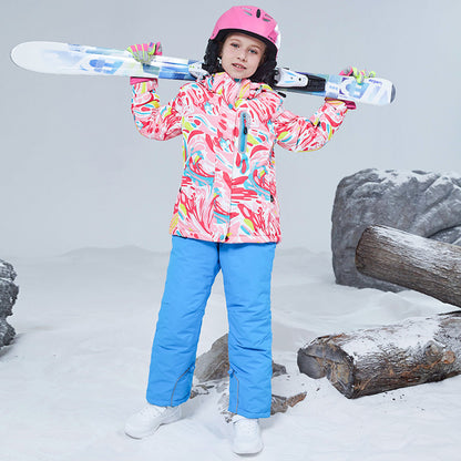 Kids' Ski Suit Set - Waterproof & Warm Winter Snow Outfit-HX50