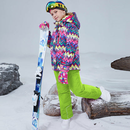 Kids' Ski Suit Set - Waterproof & Warm Winter Snow Outfit-HX51
