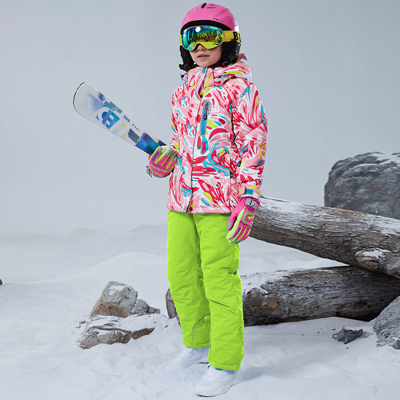 Kids' Ski Suit Set - Waterproof & Warm Winter Snow Outfit-HX50