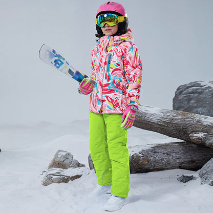 Kids' Ski Suit Set - Waterproof & Warm Winter Snow Outfit-HX50