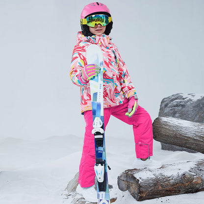 Kids' Ski Suit Set - Waterproof & Warm Winter Snow Outfit-HX50