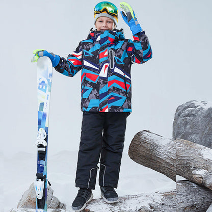 Kids' Ski Suit Set - Waterproof & Warm Winter Snow Outfit-HX57