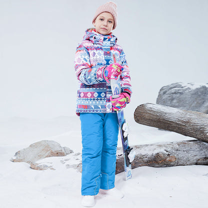 Kids' Ski Suit Set - Waterproof & Warm Winter Snow Outfit-HX54