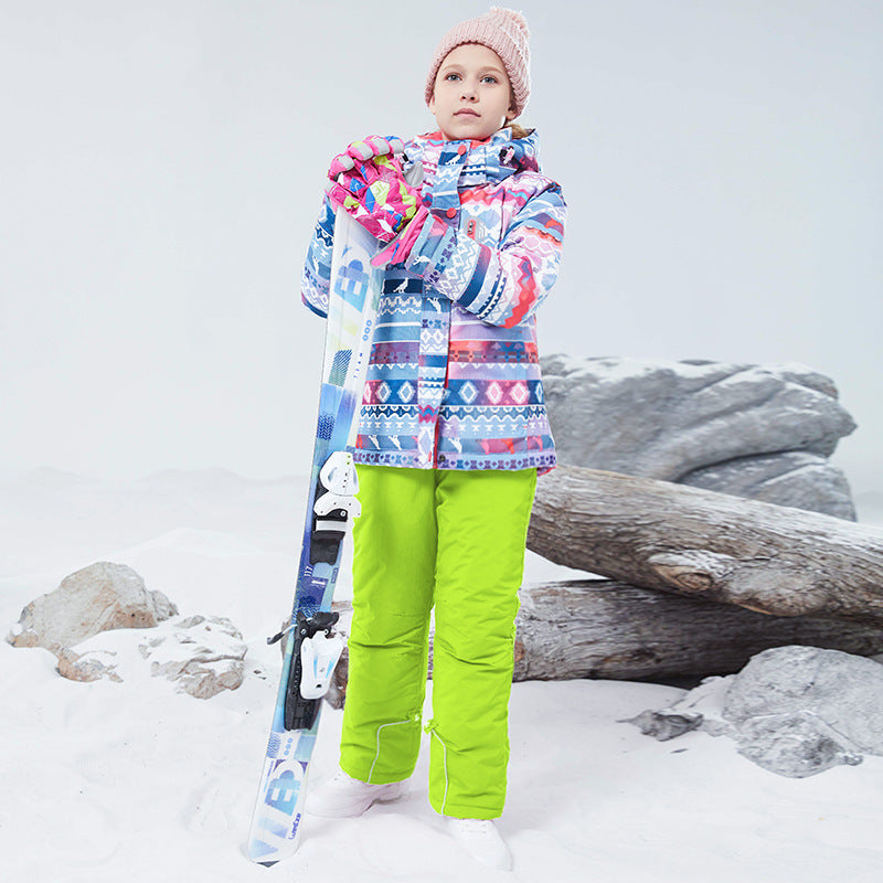 Kids' Ski Suit Set - Waterproof & Warm Winter Snow Outfit-HX54
