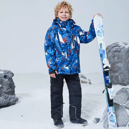 Kids' Ski Suit Set - Waterproof & Warm Winter Snow Outfit-HX55