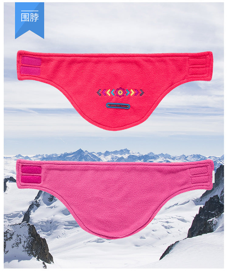 Kids Ski Suit Set Winter Warm Waterproof Jacket + Suspender Pants + Neck Gaiter Windproof Snowboarding Outfit for Girls Boys