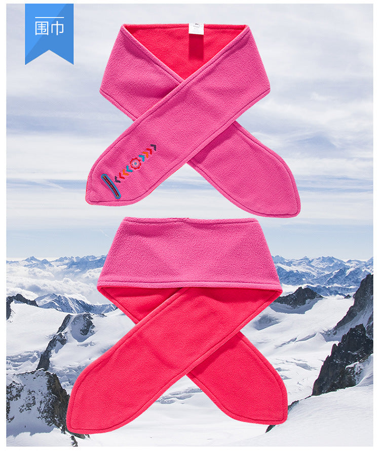 Kids Ski Suit Set Winter Warm Waterproof Jacket + Suspender Pants + Neck Gaiter Windproof Snowboarding Outfit for Girls Boys