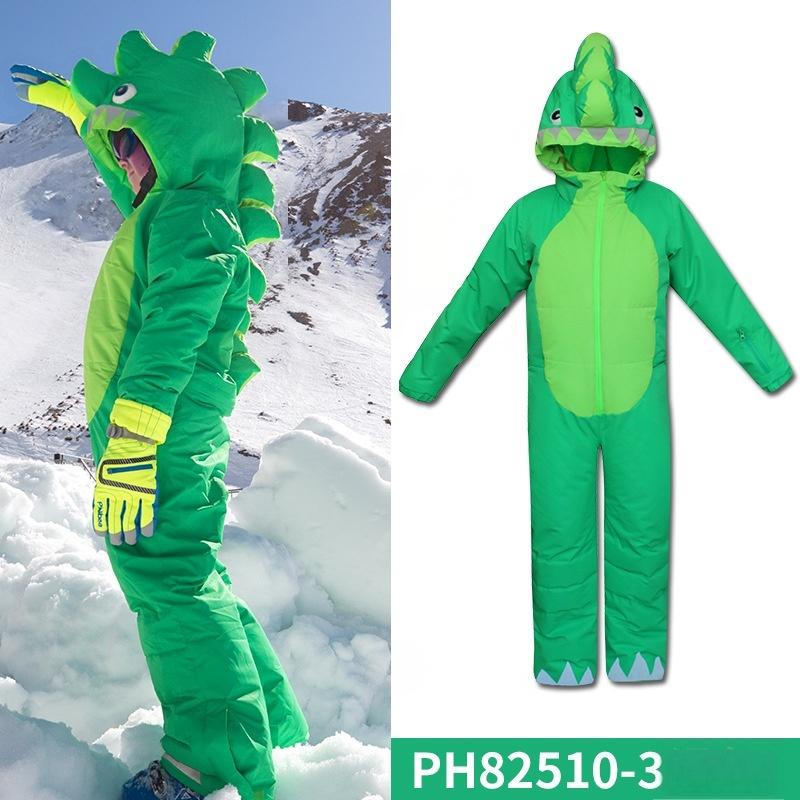 Children's Cartoon One-piece Ski Suit