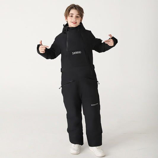 Kids' One-Piece Ski Suit – Warm, Waterproof & Stylish Stay Cozy on the Slopes -for boys