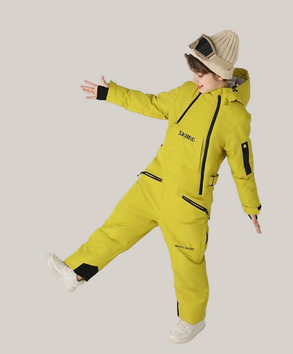 Kids' One-Piece Ski Suit – Warm, Waterproof & Stylish Stay Cozy on the Slopes -for boys
