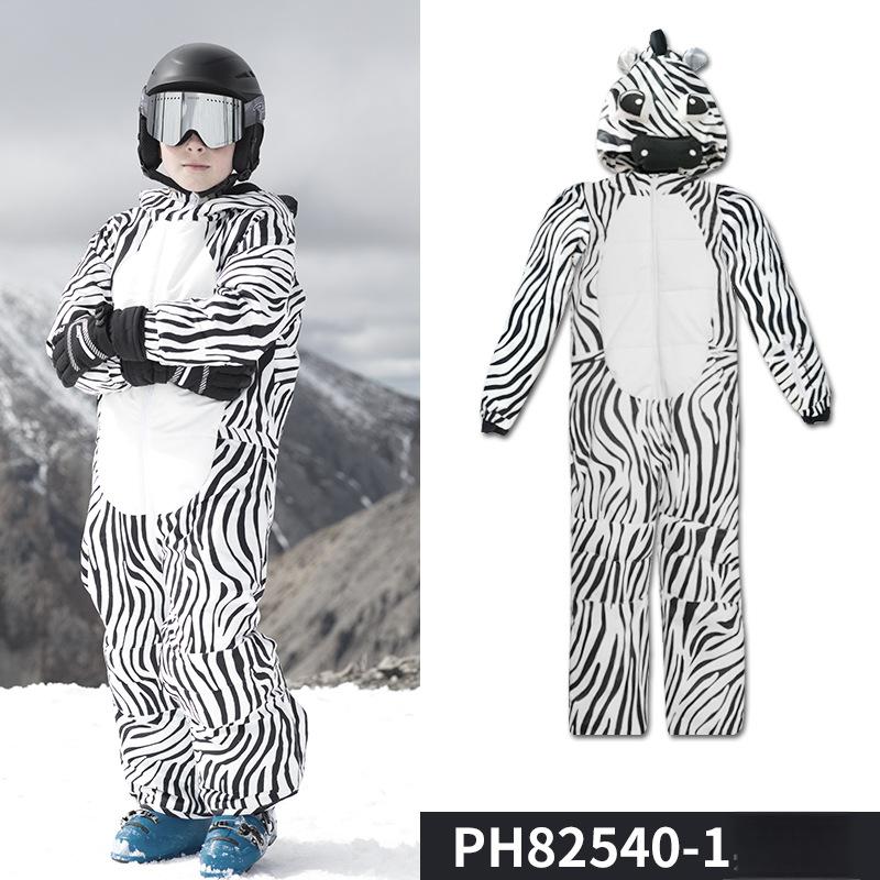 Children's Cartoon One-piece Ski Suit