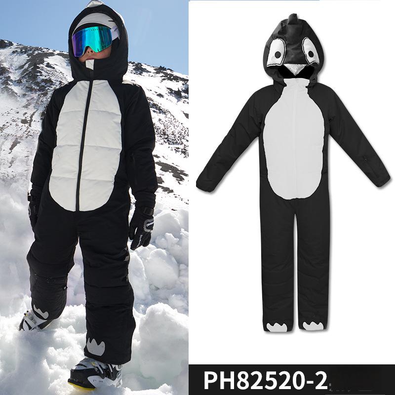 Children's Cartoon One-piece Ski Suit