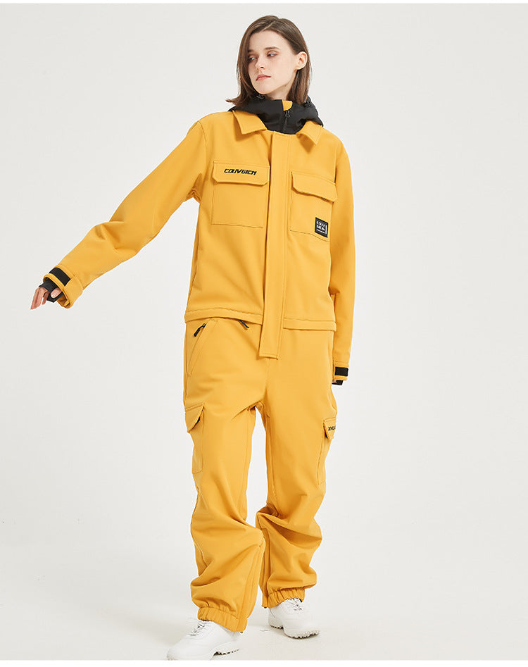 One-Piece Snowboard Suit for Men & Women- Waterproof, Windproof, Stylish Ski Jumpsuit