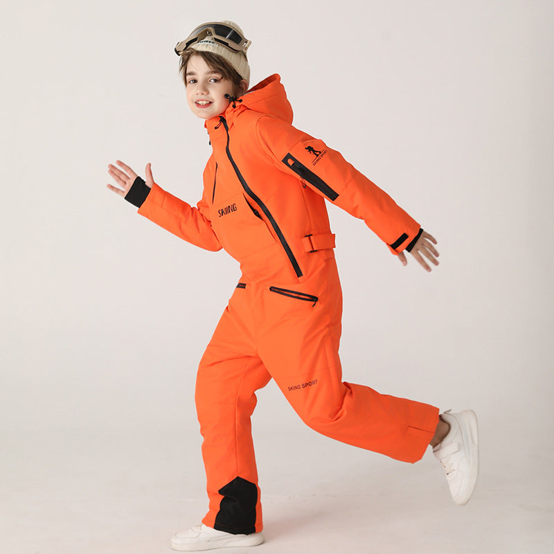 Kids' One-Piece Ski Suit – Warm, Waterproof & Stylish Stay Cozy on the Slopes -for boys