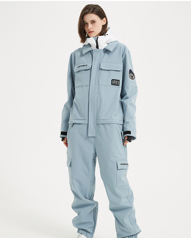One-Piece Snowboard Suit for Men & Women- Waterproof, Windproof, Stylish Ski Jumpsuit