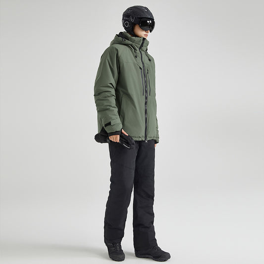 Men's Ski Suit - Premium Waterproof & Windproof Snow Coat for Winter Sports-green