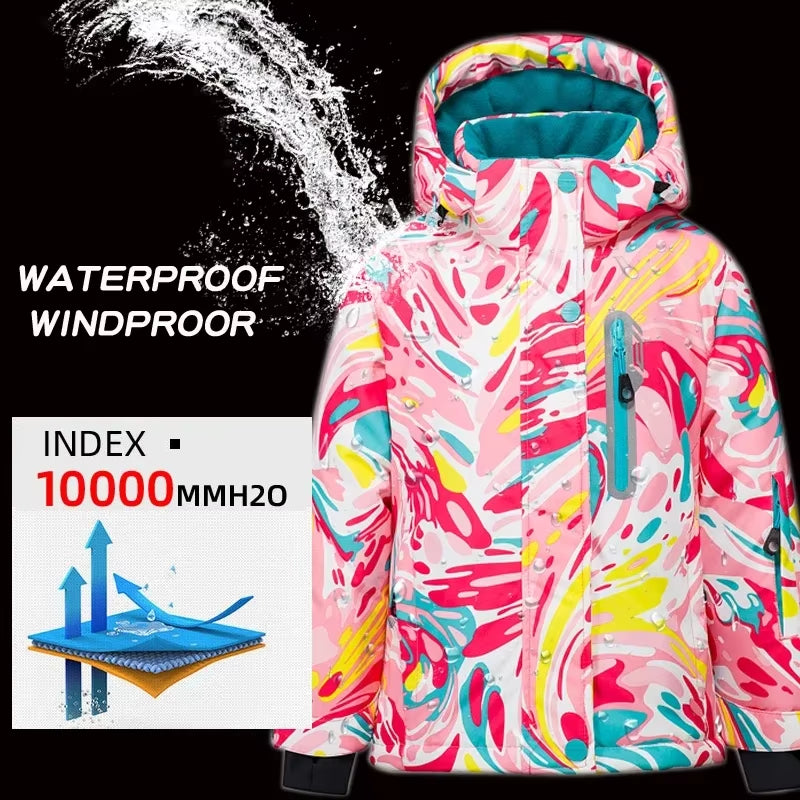 Kids' Ski Suit Set - Waterproof & Warm Winter Snow Outfit-HX50