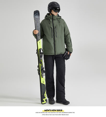 Men's Ski Suit - Premium Waterproof & Windproof Snow Coat for Winter Sports-green