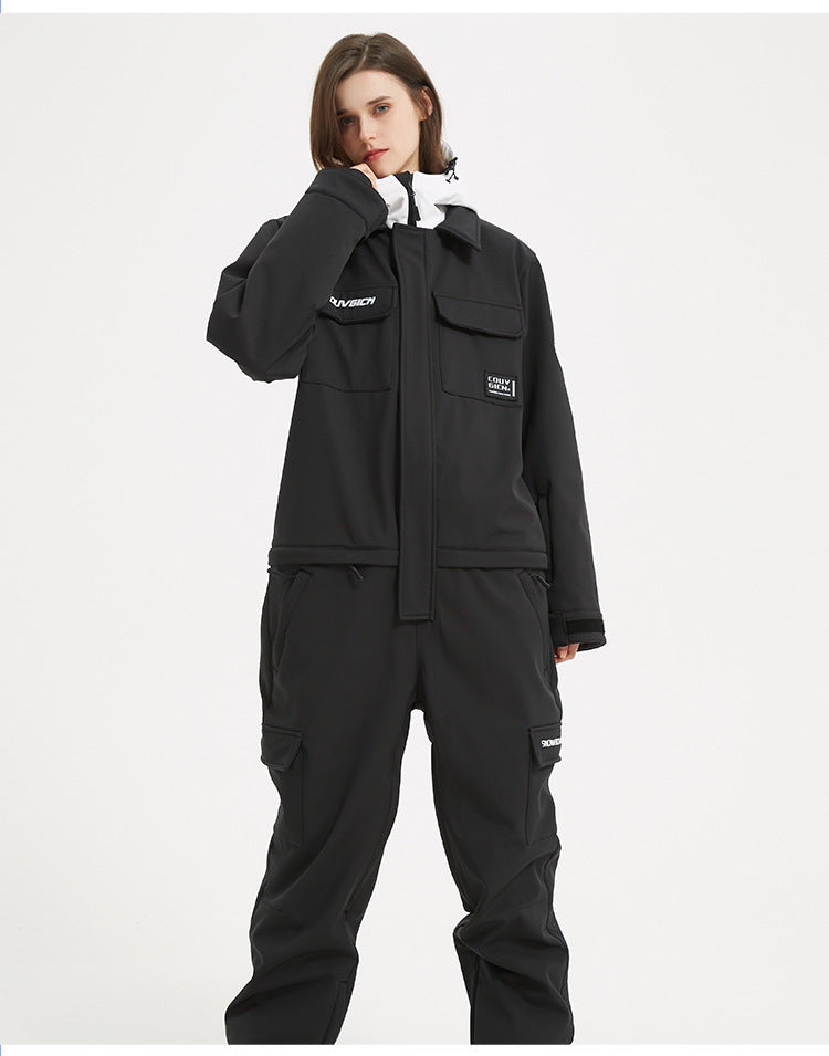 One-Piece Snowboard Suit for Men & Women- Waterproof, Windproof, Stylish Ski Jumpsuit