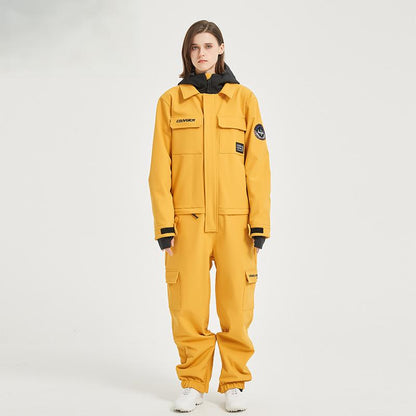 One-Piece Snowboard Suit for Men & Women- Waterproof, Windproof, Stylish Ski Jumpsuit