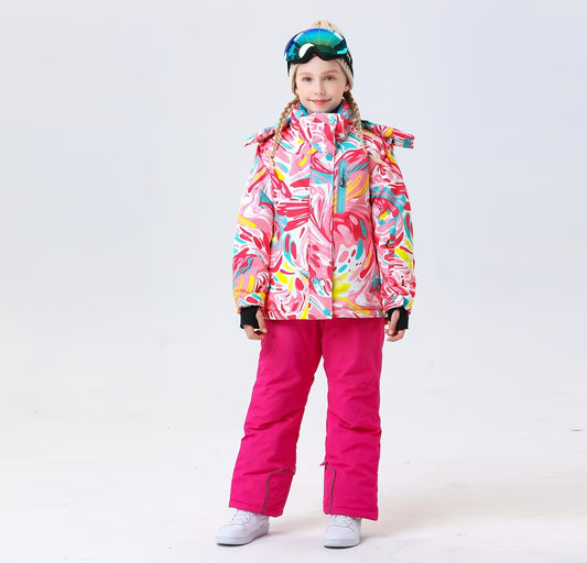 Kids' Ski Suit Set - Waterproof & Warm Winter Snow Outfit-HX50