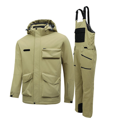 Men's Ski Jacket and Bib Pants Set ，Men's Skisuit