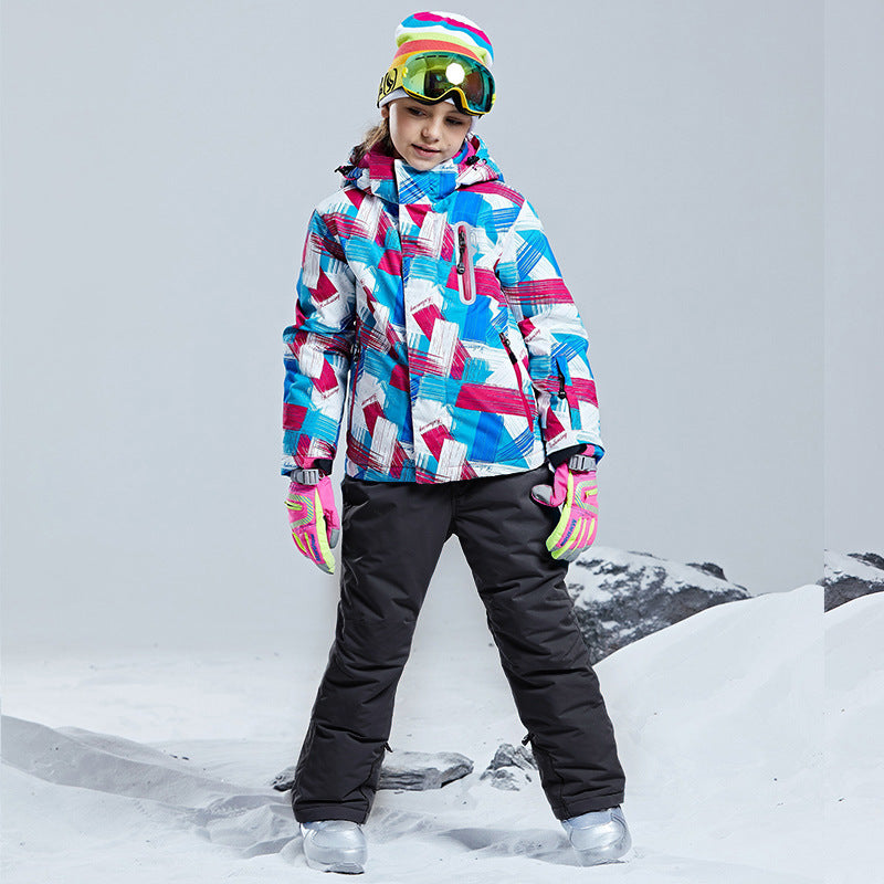Kids' Ski Suit Set - Waterproof, Warm & Stylish Outfit for Young Ski Enthusiasts
