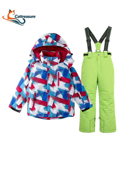 Kids' Ski Suit Set - Waterproof, Warm & Stylish Outfit for Young Ski Enthusiasts