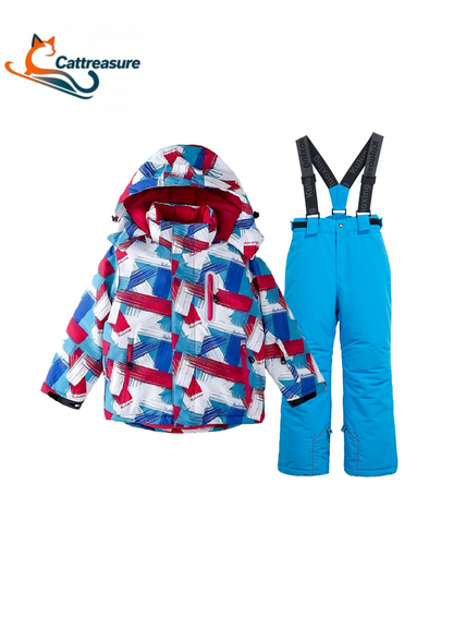 Kids' Ski Suit Set - Waterproof, Warm & Stylish Outfit for Young Ski Enthusiasts