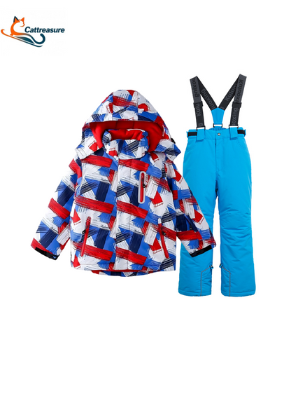 Kids' Ski Suit Set - Waterproof, Warm & Stylish Outfit for Young Ski Enthusiasts