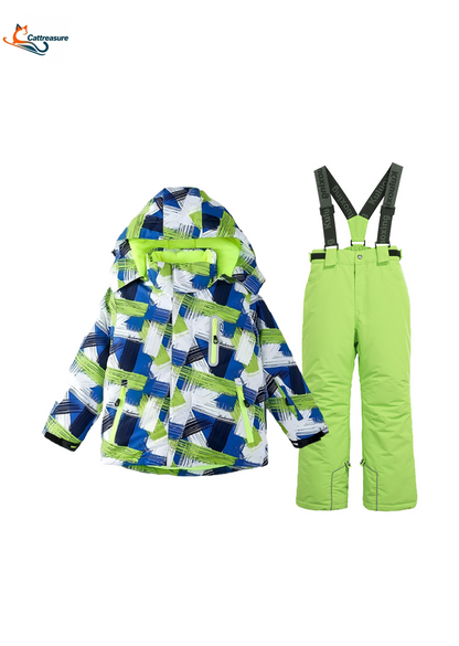 Kids' Ski Suit Set - Waterproof, Warm & Stylish Outfit for Young Ski Enthusiasts