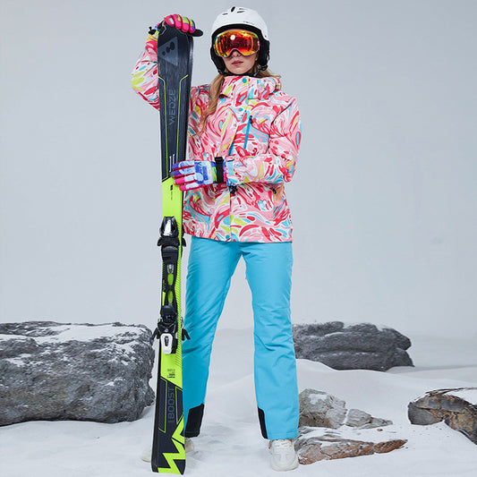 Women's Ski Suit Snowboard Jackets & Bib Pants Female Warm Waterproof Snow Mountain Hiking Wear