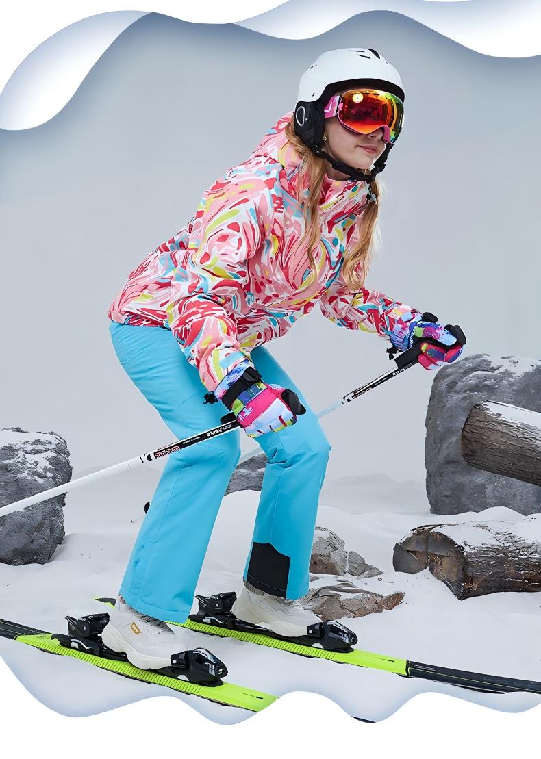 Women's Ski Suit Snowboard Jackets & Bib Pants Female Warm Waterproof Snow Mountain Hiking Wear