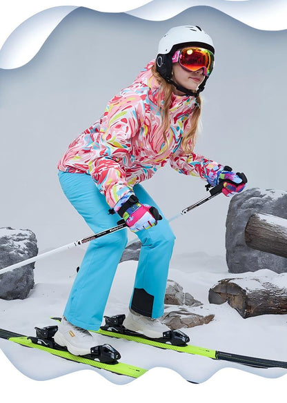 Women's Ski Suit Snowboard Jackets & Bib Pants Female Warm Waterproof Snow Mountain Hiking Wear