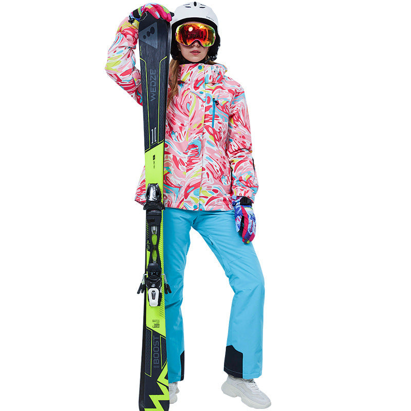 Women's Ski Suit Snowboard Jackets & Bib Pants Female Warm Waterproof Snow Mountain Hiking Wear
