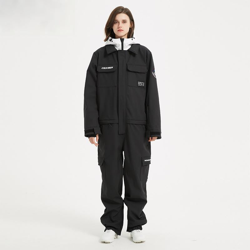 One-Piece Snowboard Suit for Men & Women- Waterproof, Windproof, Stylish Ski Jumpsuit
