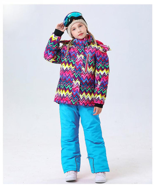 Kids' Ski Suit Set - Waterproof & Warm Winter Snow Outfit-HX51