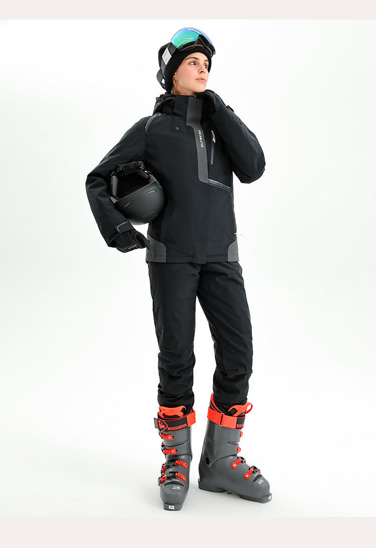 New winter women's ski suit, waterproof, windproof, cold-proof, outdoor thickened ski clothing set