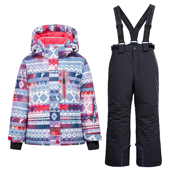 Kids' Ski Suit Set - Waterproof & Warm Winter Snow Outfit-HX54