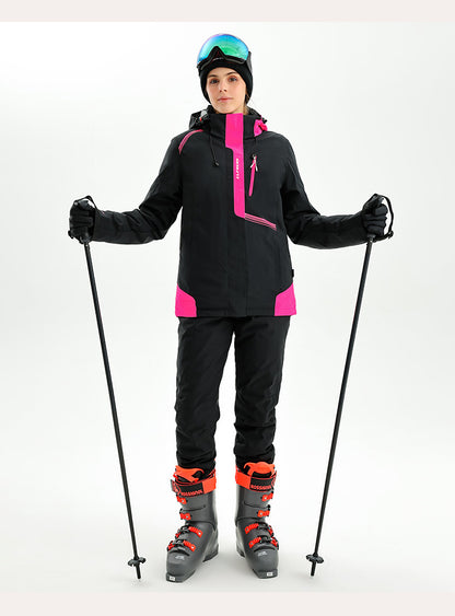 New winter women's ski suit, waterproof, windproof, cold-proof, outdoor thickened ski clothing set