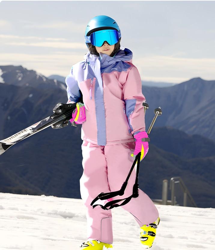 Kids Winter Ski Suit - Waterproof, Windproof, Thickened Warm Snowboarding Jacket & Pants Set