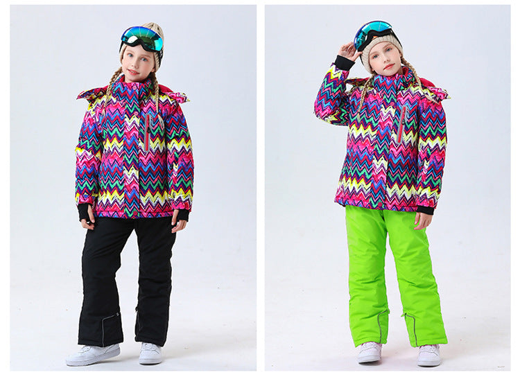 Kids' Ski Suit Set - Waterproof & Warm Winter Snow Outfit-HX51