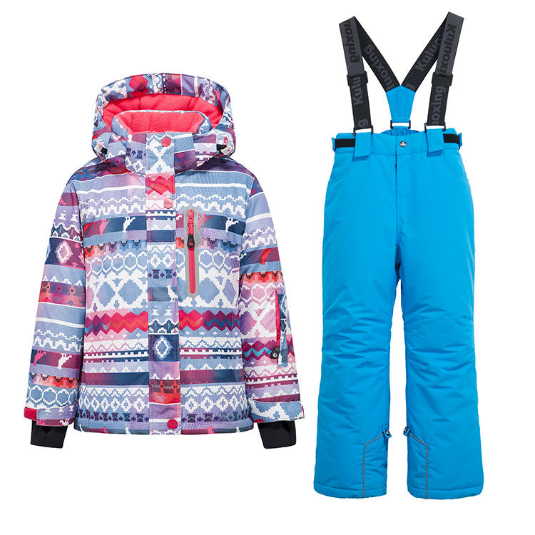 Kids' Ski Suit Set - Waterproof & Warm Winter Snow Outfit-HX54