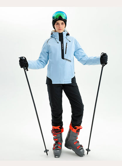 New winter women's ski suit, waterproof, windproof, cold-proof, outdoor thickened ski clothing set