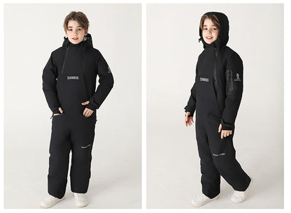 Kids' One-Piece Ski Suit – Warm, Waterproof & Stylish Stay Cozy on the Slopes -for boys